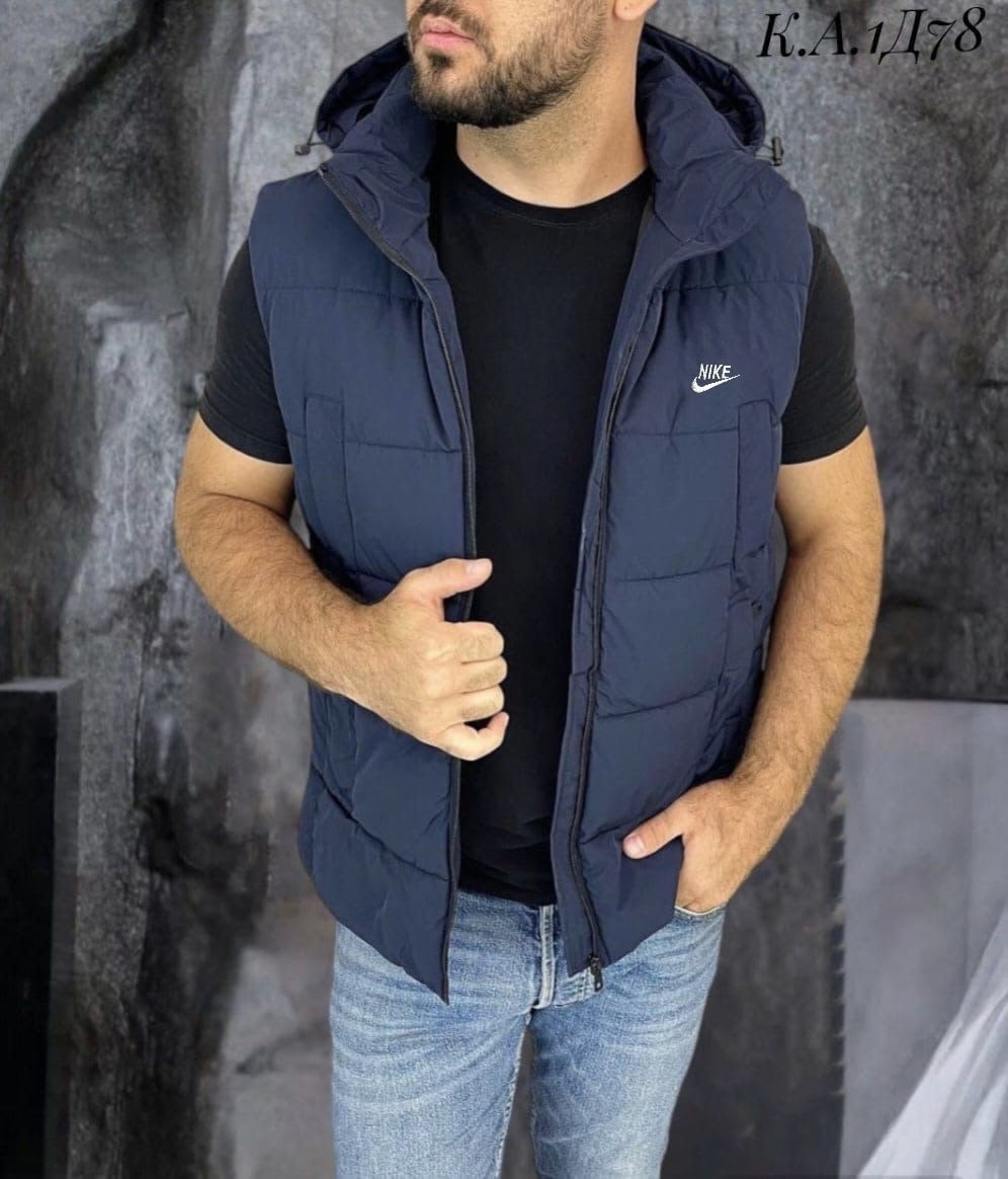 жилетка nike,жилетка мужская,жилет мужской,жилетка теплая,жилет безрукавка