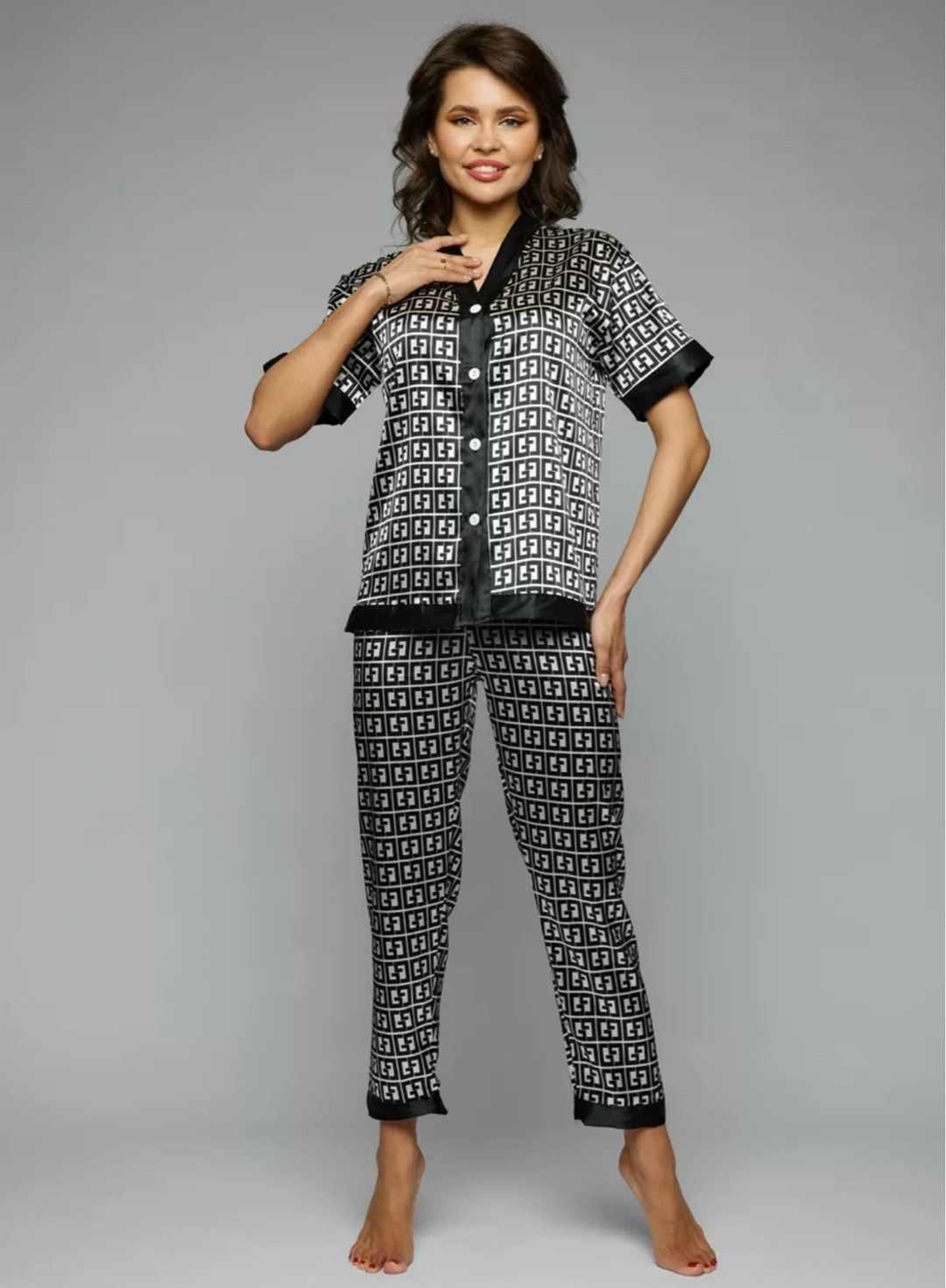 пижама домашний костюм,пижама женская,одежда для дома,пижама с брюками женская,пижама черная