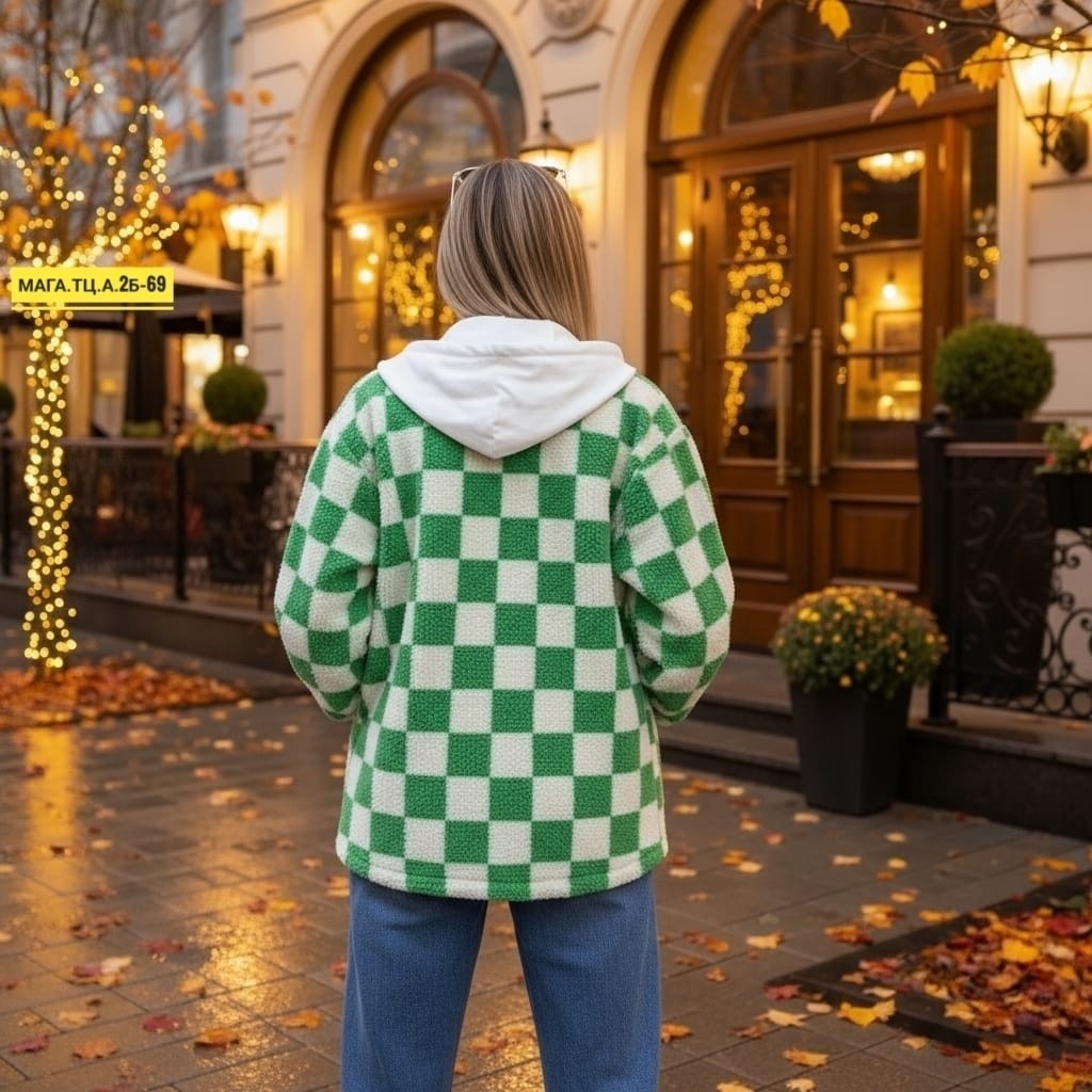 клетчатая кофта,теплая кофта,свитшот в клетку,клетчатая куртка,кофта барашек