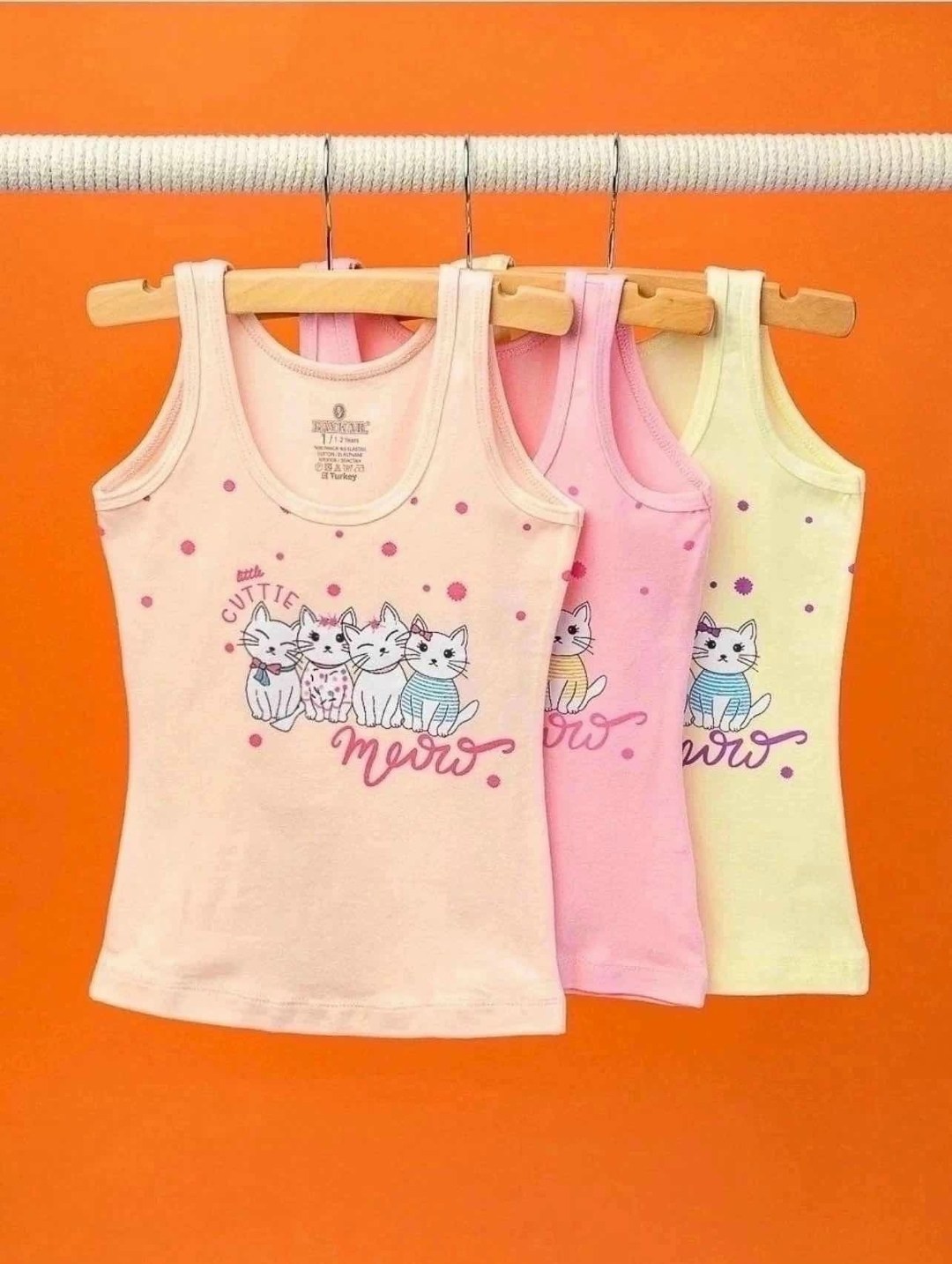 майка для девочки baykar,комплект маек baykar,комплект маек для девочек,майка для девочки 3 шт,комплект маек baykar для девочек