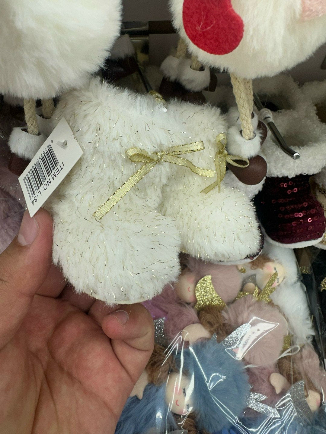 новогодний сувенир,новогодняя игрушка,брелки детские,елочное украшение,брелок с помпоном