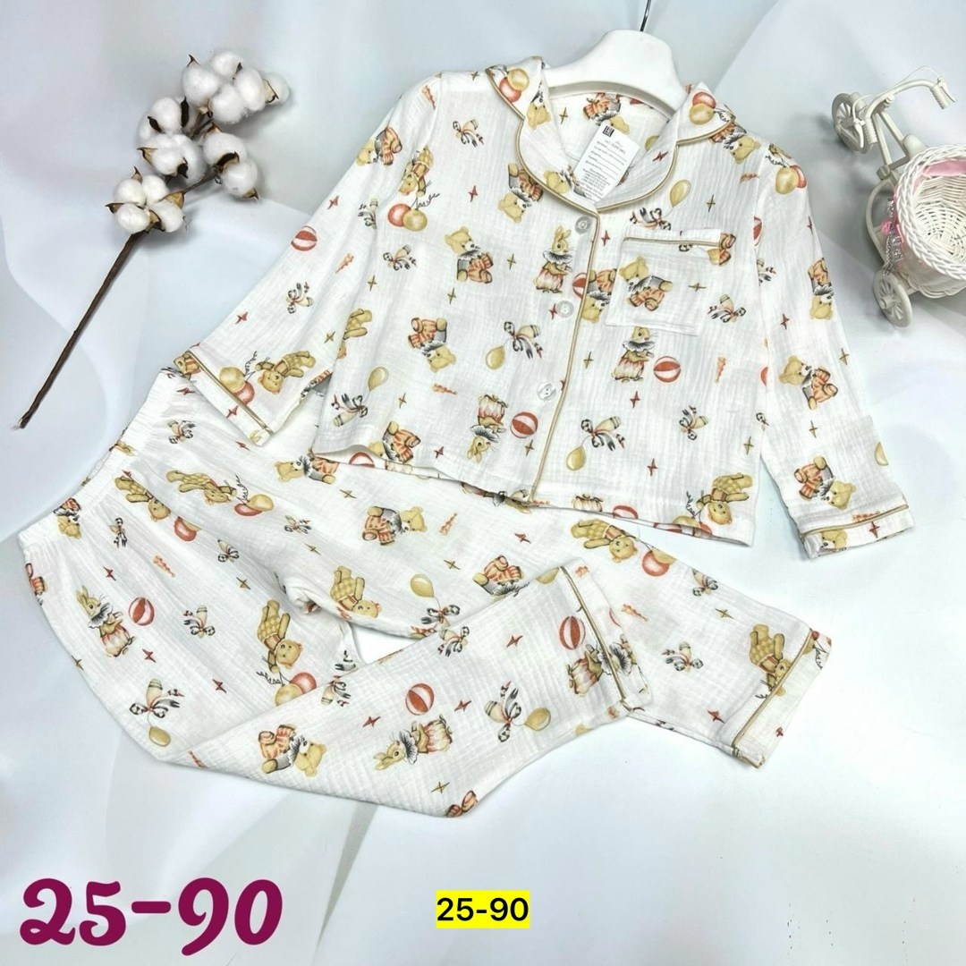 пижама для девочки и для мальчика,пижама муслин,пижам,пижама детская,пижама из муслина