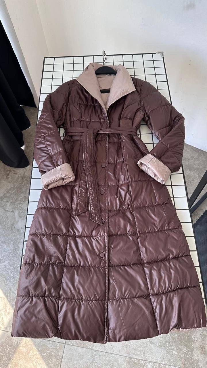 пальто на синтепоне,пальто пуховик,стеганое пальто с поясом,пальто стеганое женское,пуховик женский