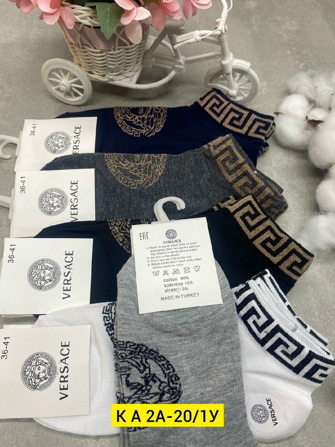 носки мужские,комплект носки мужские,носки версаче,носки короткие набор 5 пар,носки versace