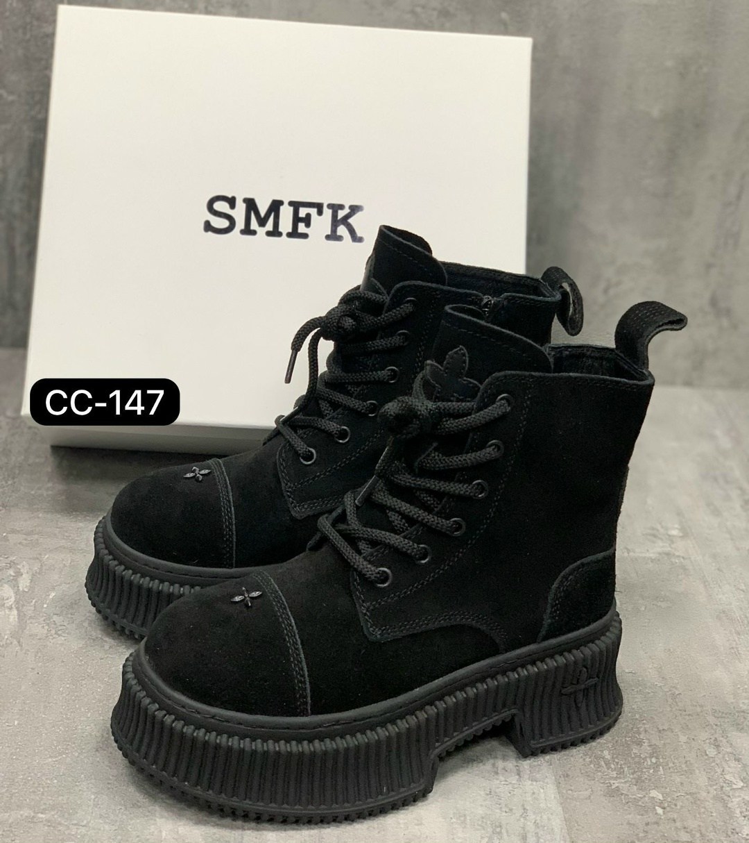 ,smfk  женская,ботинки smfk,ботинки женские,замшевые ботинки