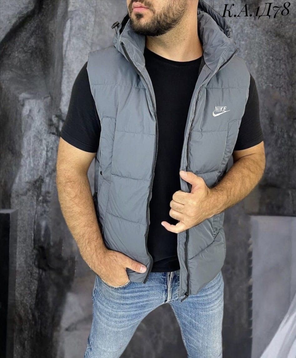 жилетка nike,жилетка мужская,жилет мужской,жилетка теплая,жилет безрукавка
