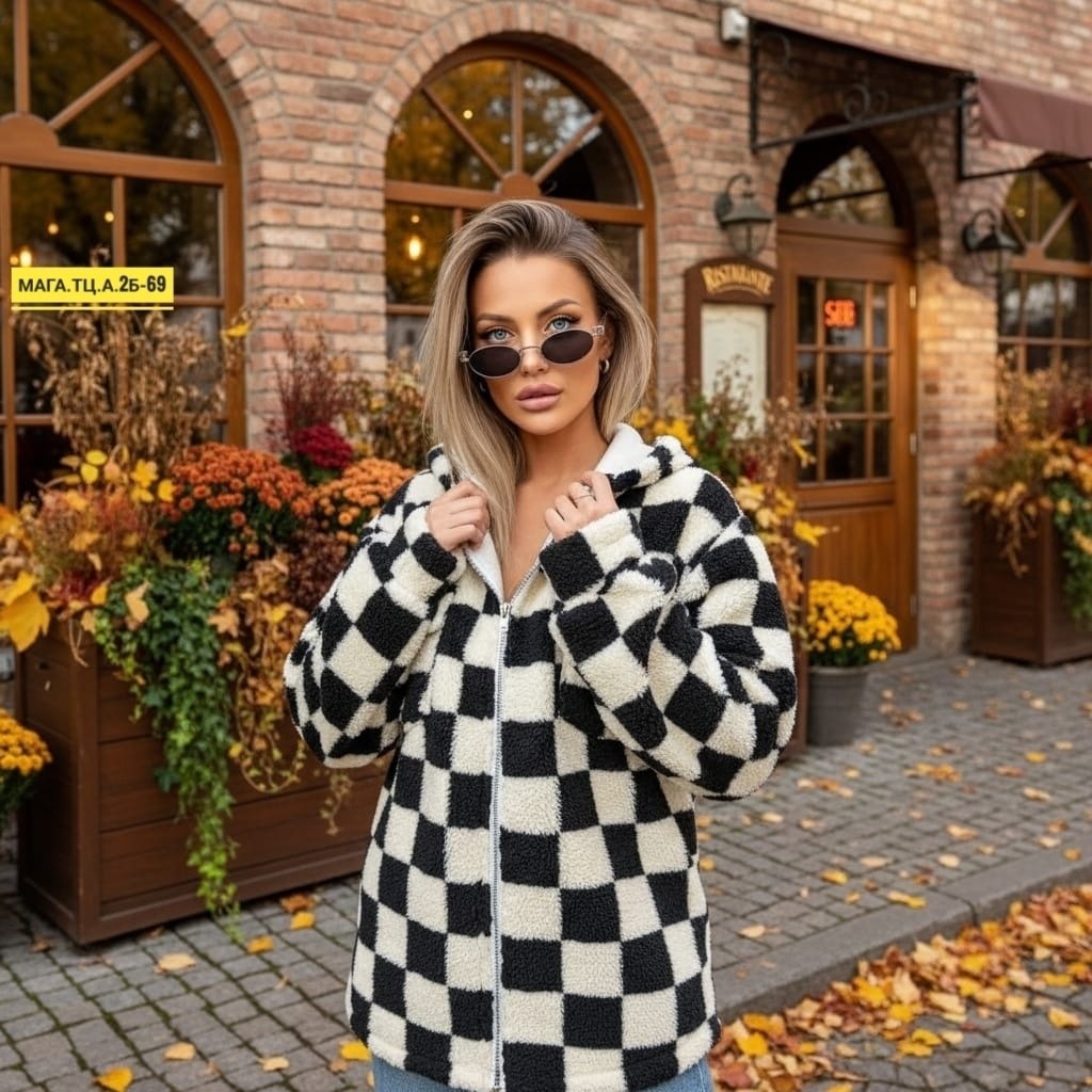 клетчатая кофта,теплая кофта,свитшот в клетку,клетчатая куртка,кофта барашек