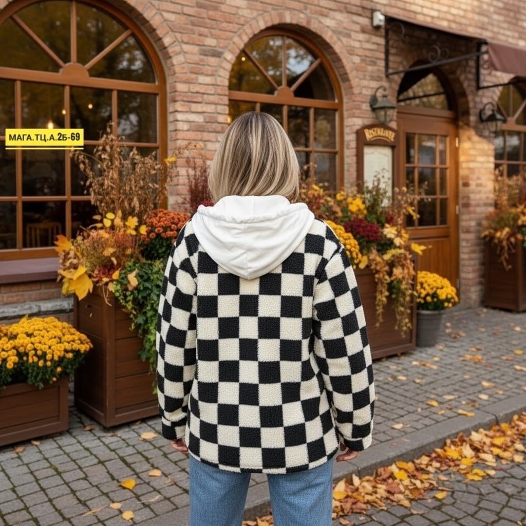 клетчатая кофта,теплая кофта,свитшот в клетку,клетчатая куртка,кофта барашек