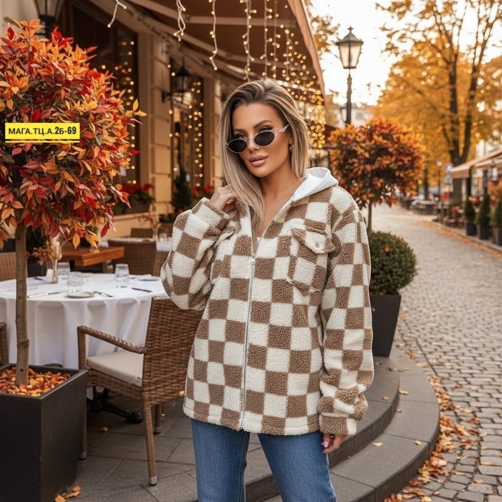 клетчатая кофта,теплая кофта,свитшот в клетку,клетчатая куртка,кофта барашек