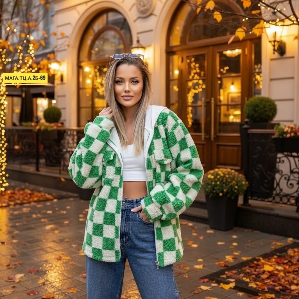 клетчатая кофта,теплая кофта,свитшот в клетку,клетчатая куртка,кофта барашек