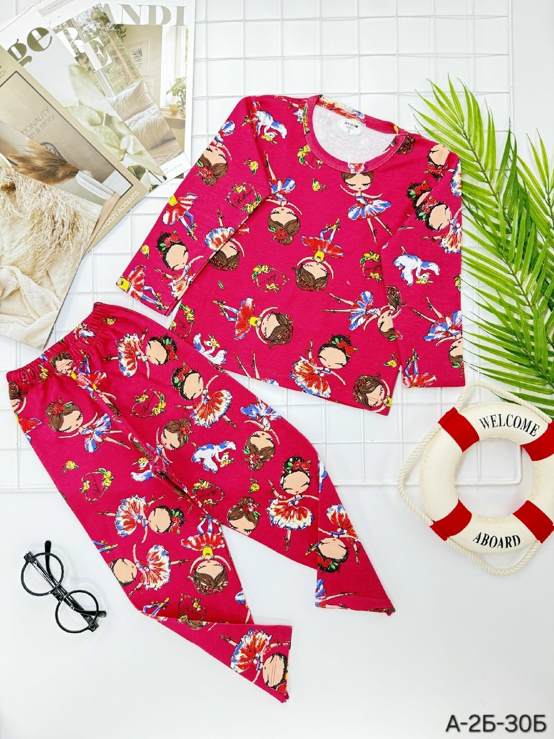 комплект пижама,пижама детская,пижама для девочек,пижама с мандаринами,пижама с принтом