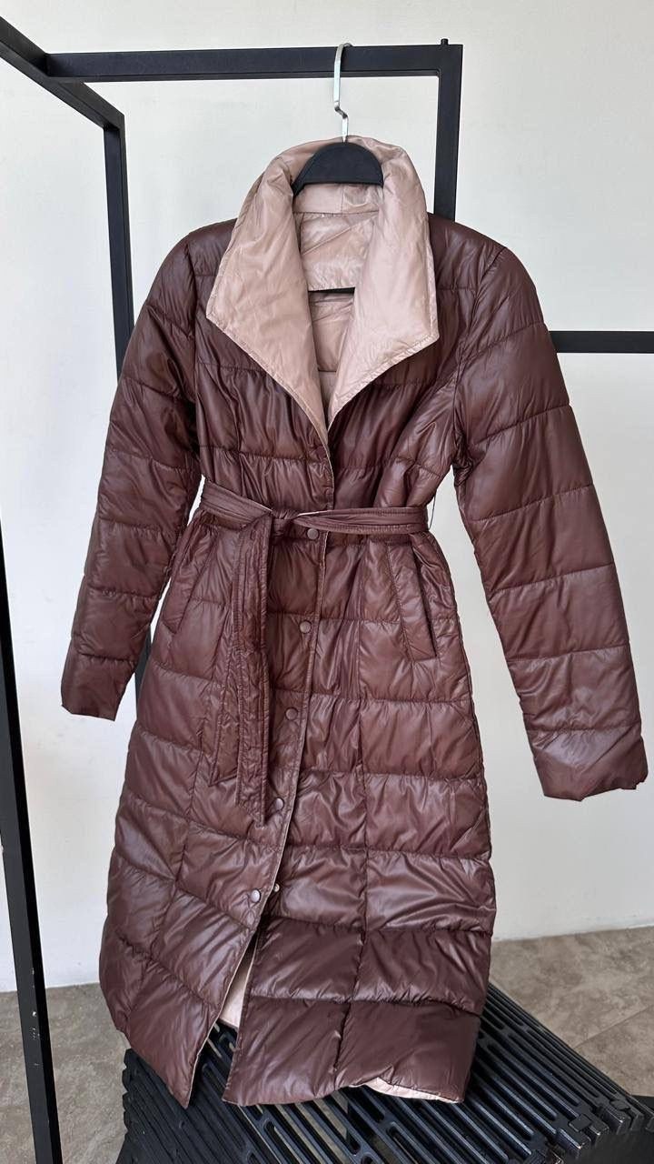 пальто на синтепоне,пальто пуховик,стеганое пальто с поясом,пальто стеганое женское,пуховик женский