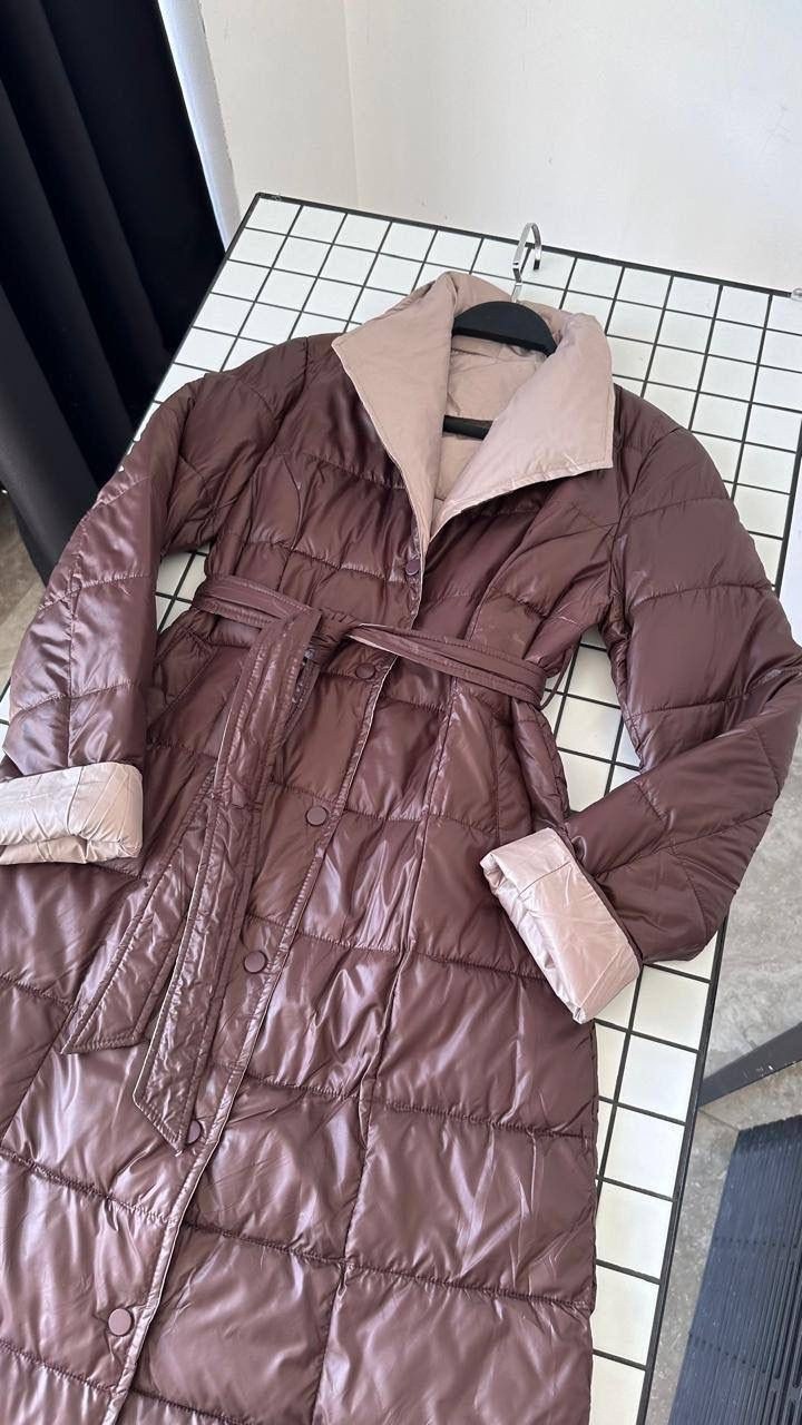 пальто на синтепоне,пальто пуховик,стеганое пальто с поясом,пальто стеганое женское,пуховик женский