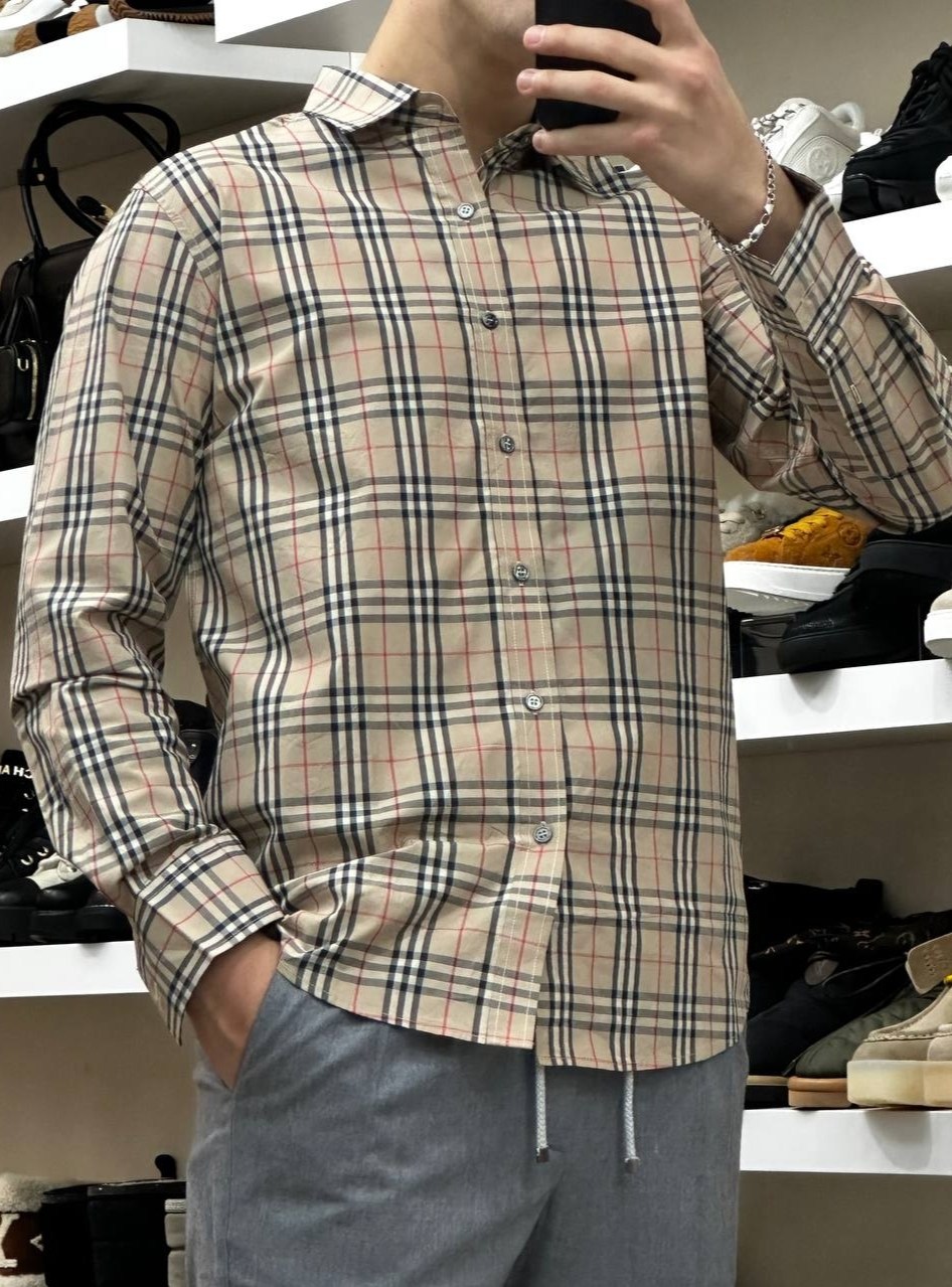рубашка burberry,рубашка burberry мужская,рубашка барбери,бежевая рубашка,бежевая рубашка в клетку burberry
