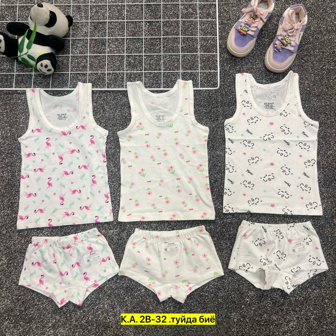 комплект нижнего белья для девочек,комплект детского нижнего белья,белье детское комплект,ребенок,детские комплекты