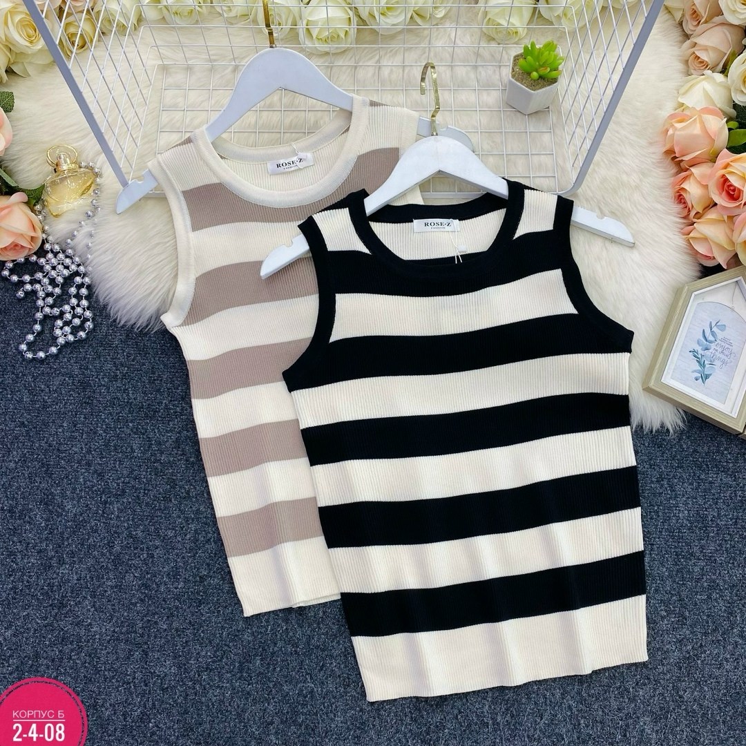 майка вязаная,трикотажный жилет,жилет вязаный,майка женская,жилет в полоску