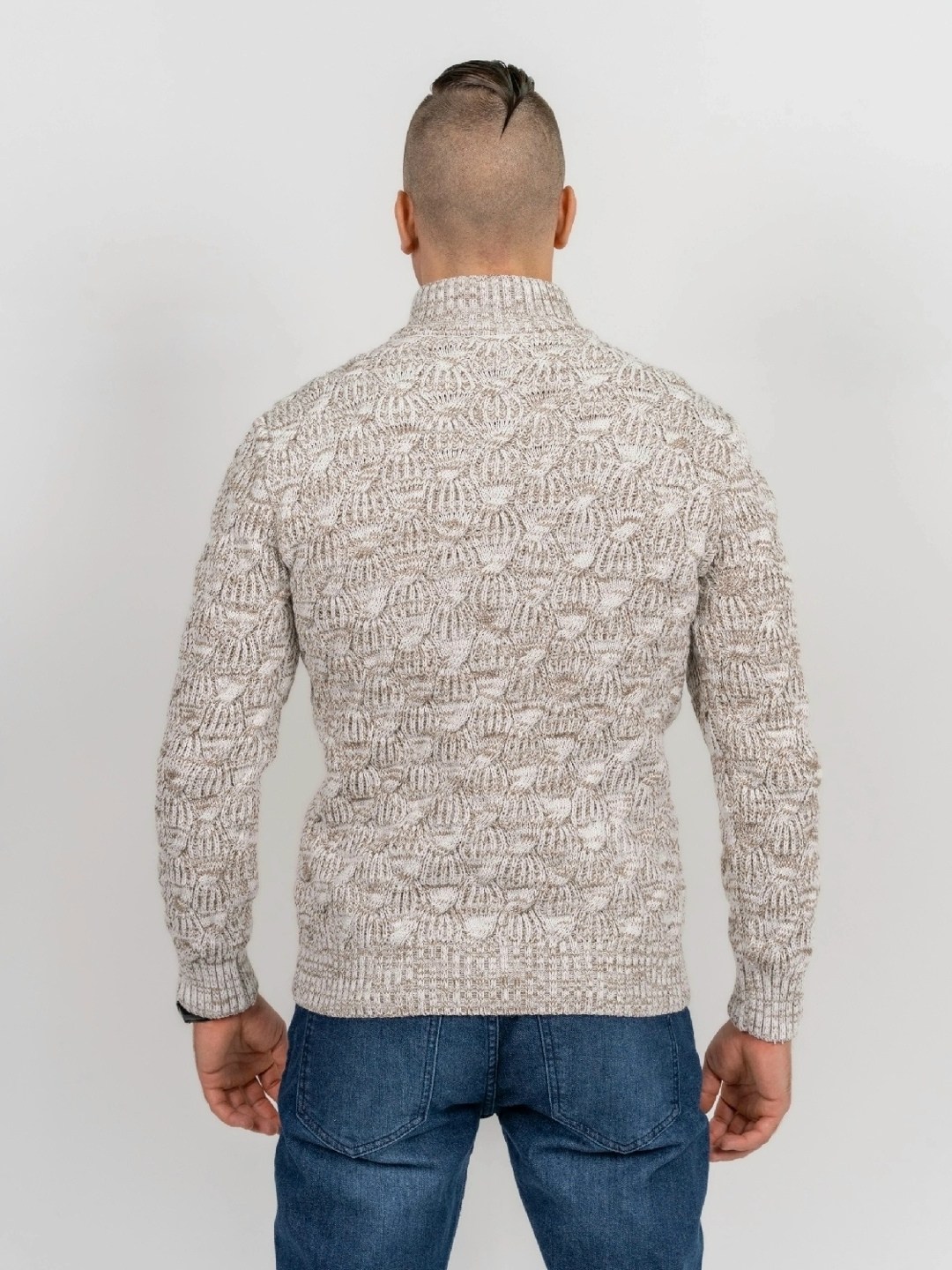 мужской свитер,джемпер,бежевый свитер,джемпер для мужчин,свитер с высоким воротом