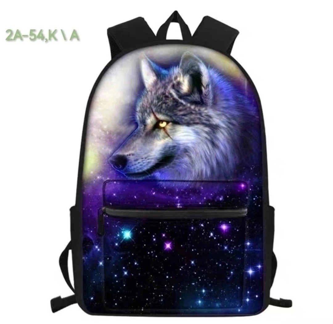 рюкзак школьный волк,рюкзаки с волками для школы,рюкзак с принтом "волк",рюкзак фэнтези,рюкзаки