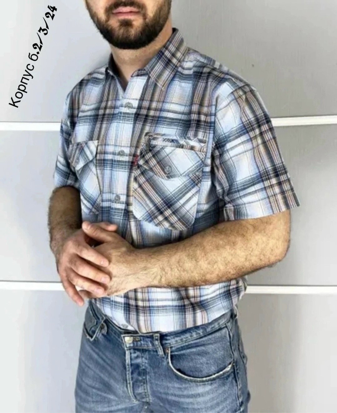 рубашка мужская,рубашка в клетку с короткими рукавами,рубашка классическая хлопковая,мужская клетчатая рубашка,повседневная рубашка
