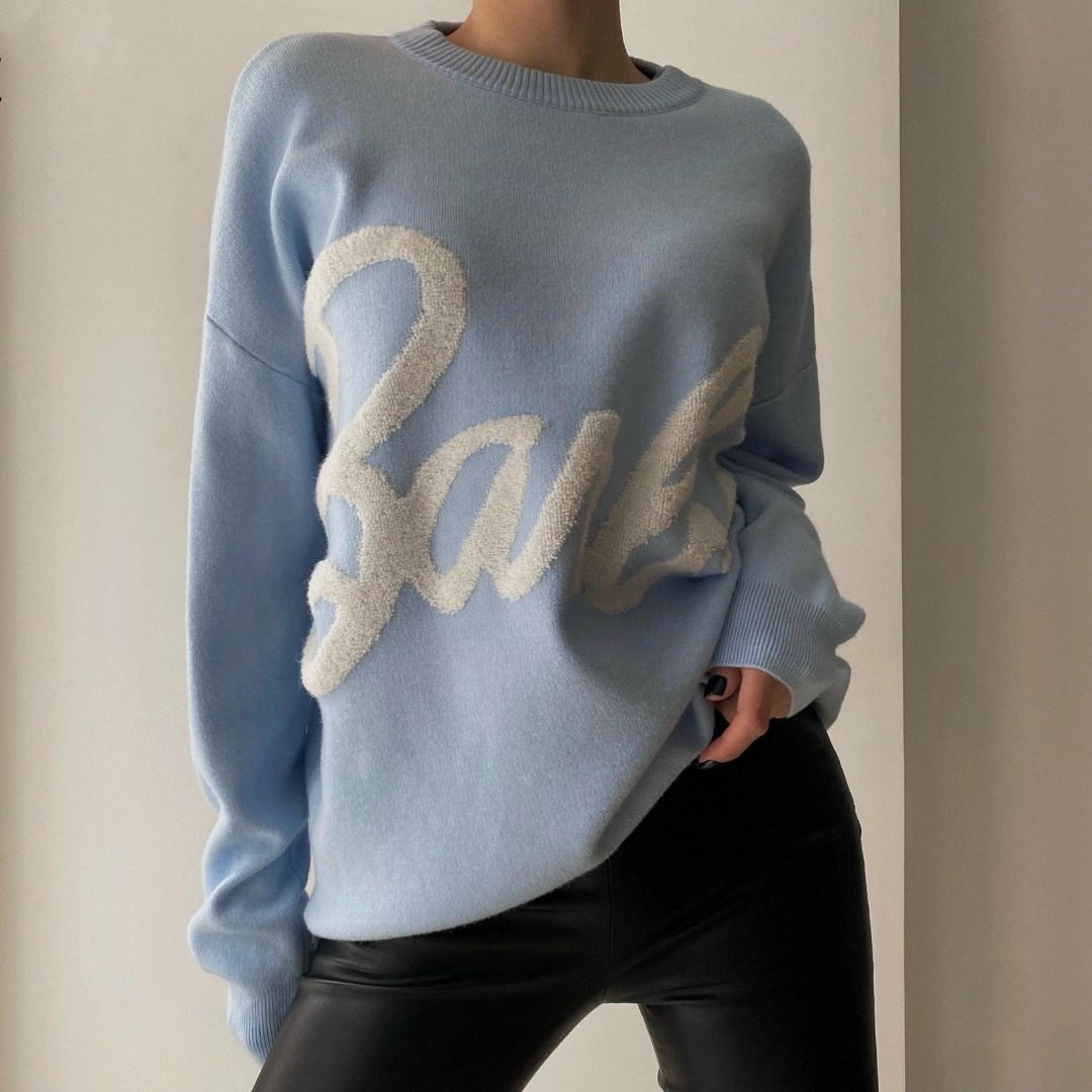 свитер оверсайз с надписью,свитшот женская,свитер,модная кофта,стильный свитер