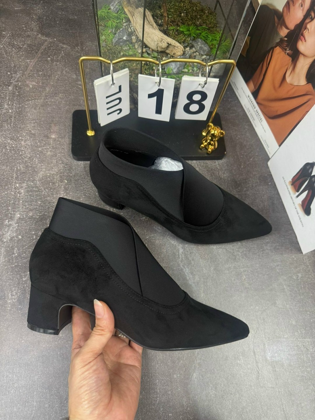 ,замшевые ботильоны,замшевые женские ботильоны с острым носком на, женская,модные ботильоны