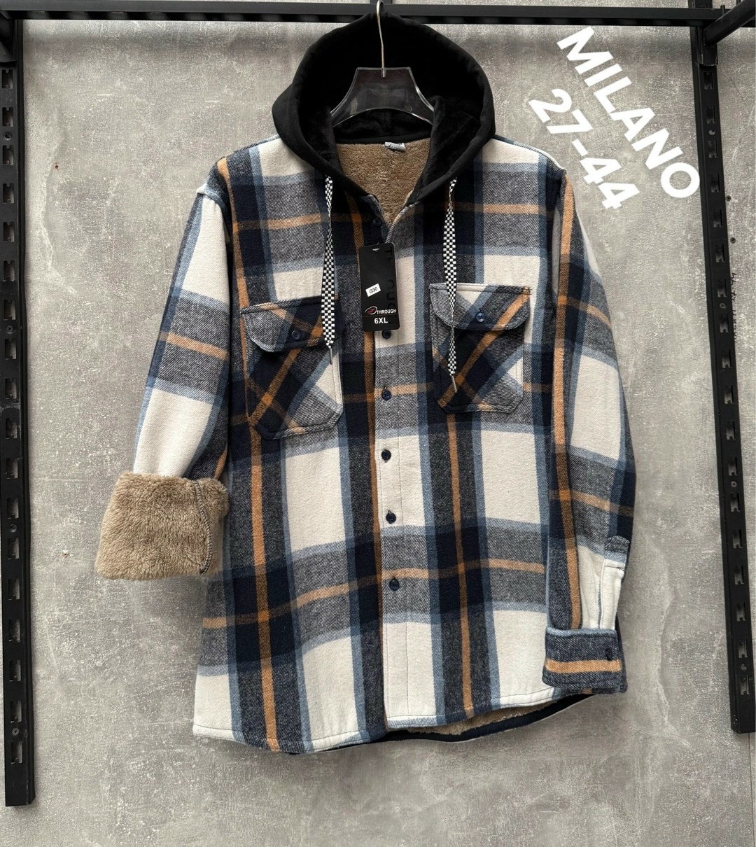 рубашка с капюшоном,теплая рубашка,рубашка на флисе,рубашка мужская с капюшоном,куртка в клетку мужская