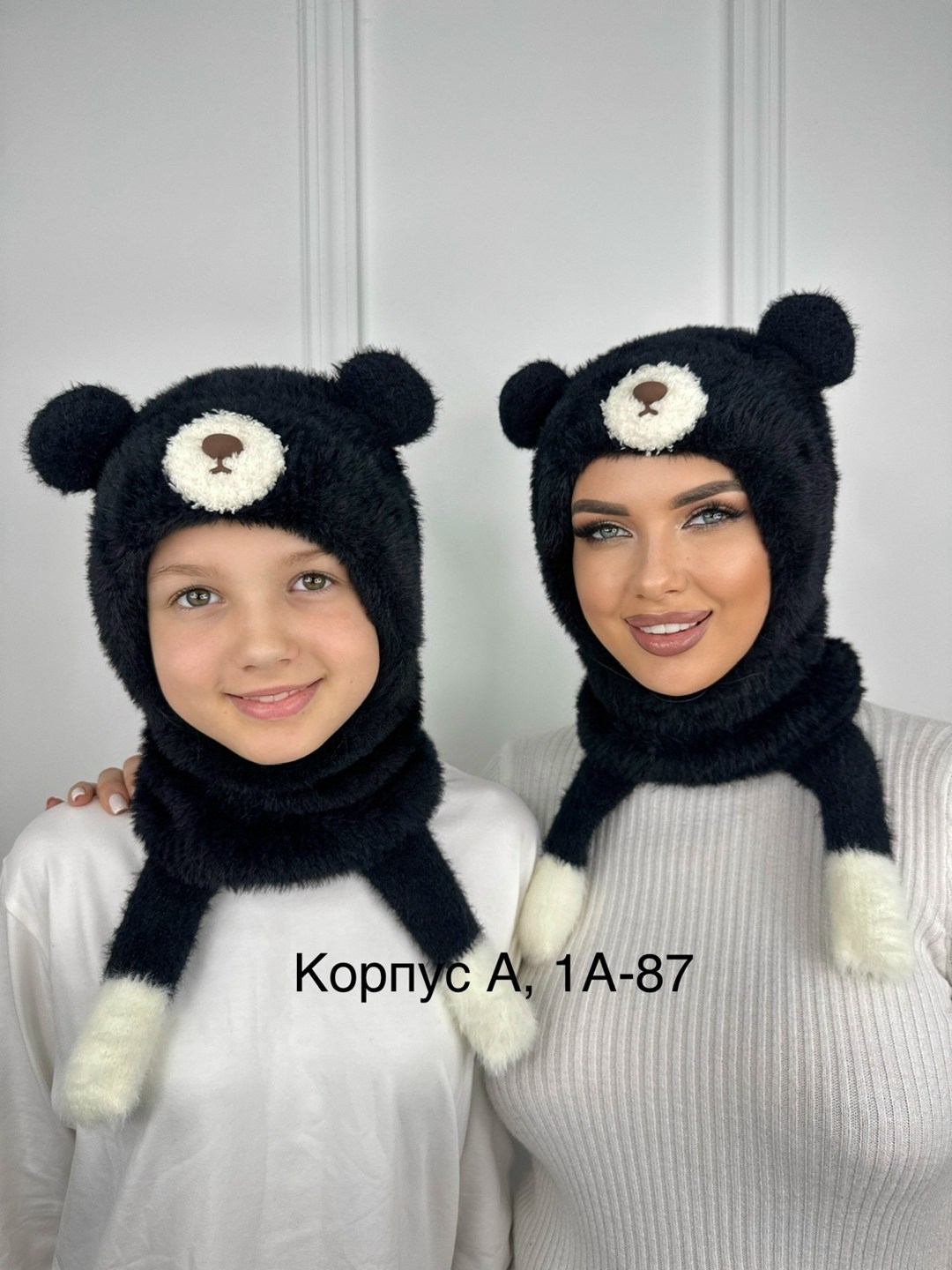 плюшевая шапка,шапки комплект женская,шапка капор,шапка с медвежьими ушками,шапка с ушками