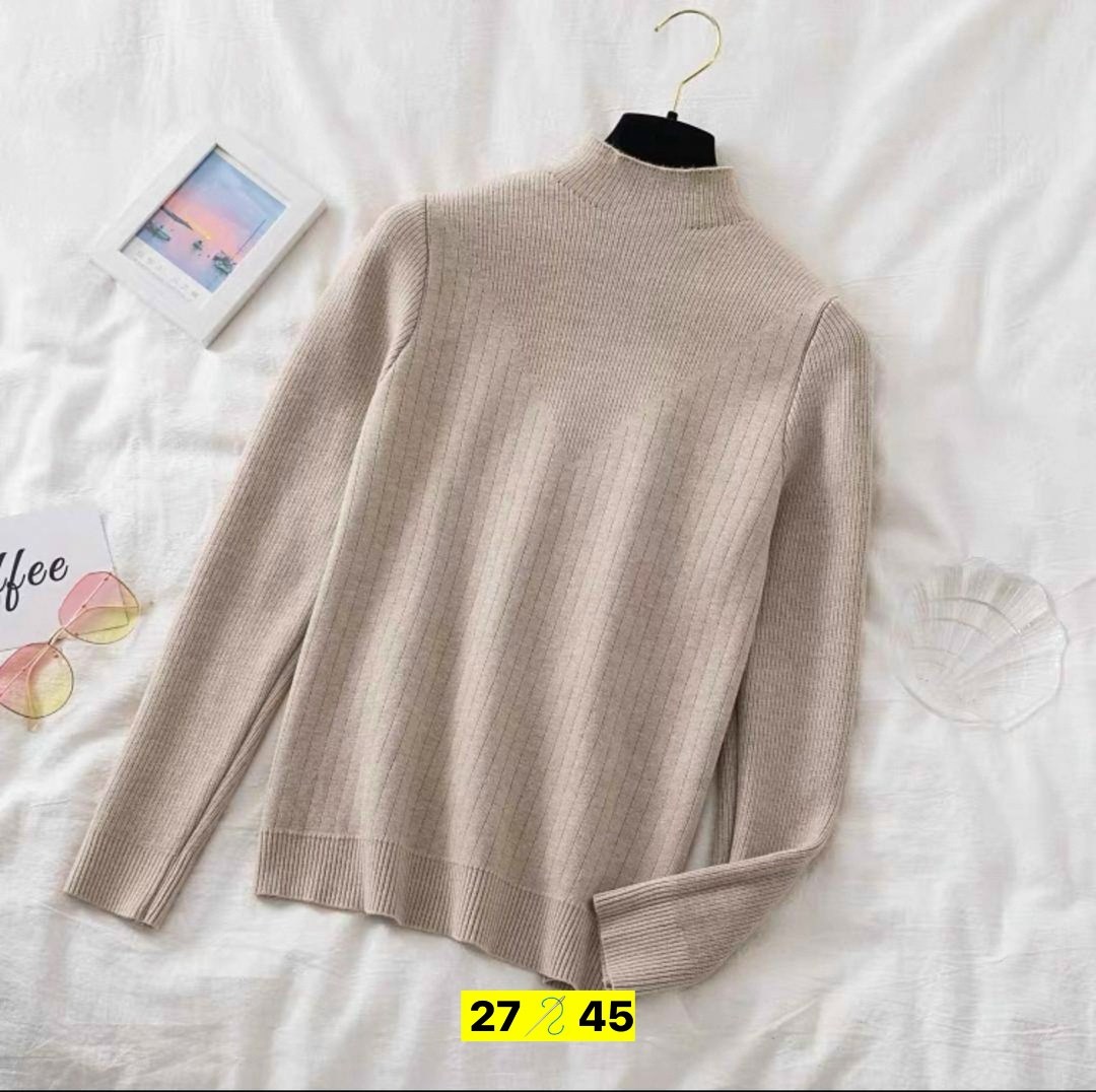свитер с высоким воротом,женский вязаный свитер с высоким воротником,женский вязаный свитер,свитера женские,повседневный джемпер