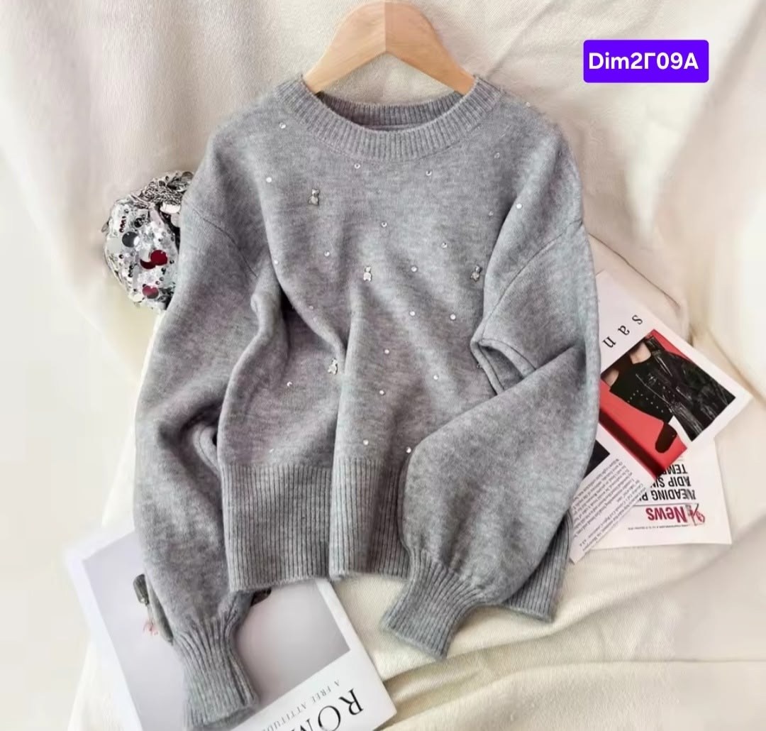 кофта женская,джемпер с бусинами,модный джемпер,свитера женские,черный свитер