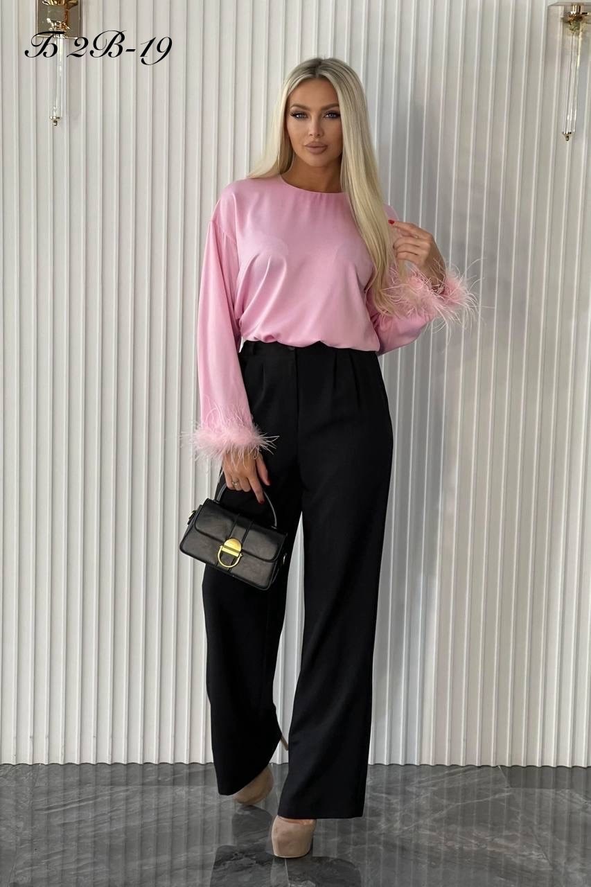 женские кофты,женские одежда,брючный костюм с перьями,костюм с перьями