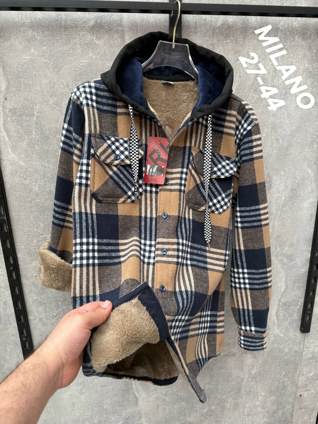 рубашка с капюшоном,теплая рубашка,рубашка на флисе,рубашка мужская с капюшоном,куртка в клетку мужская