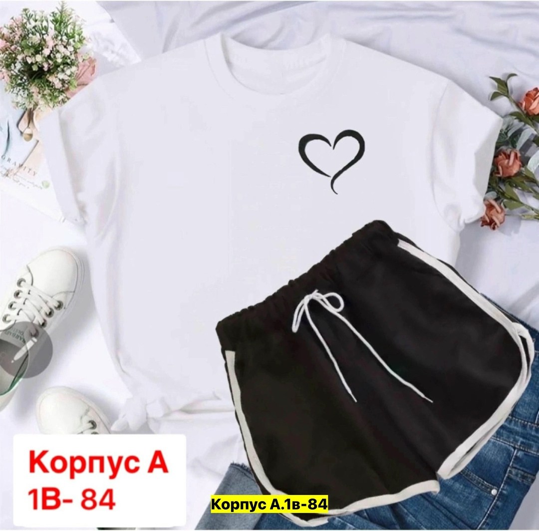 костюмы спортивные женские,футболка и шорты костюм,костюм женский футболка,женские одежда,комплект футболка шорты