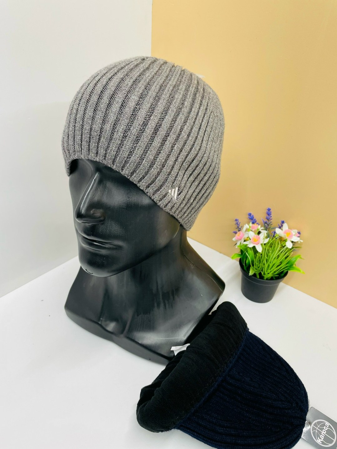 шапка мужская,шапка зимняя мужская,шапка для мужчин,мужская шапка бини,шапка мужская с отворотом