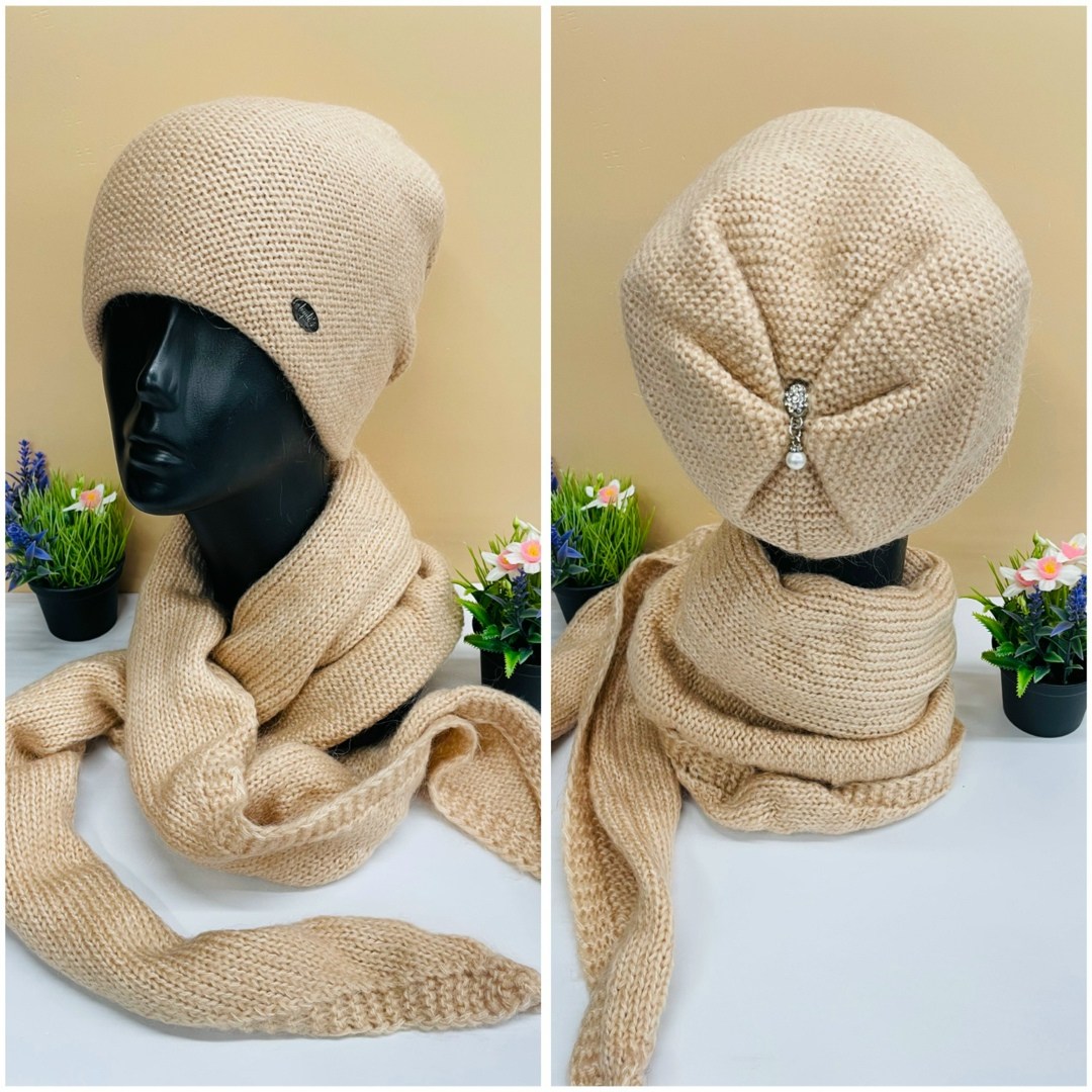 комплект шапки,комплект женский вязаный,женский комплект шапка,комплект вязаный,комплект шапка платок