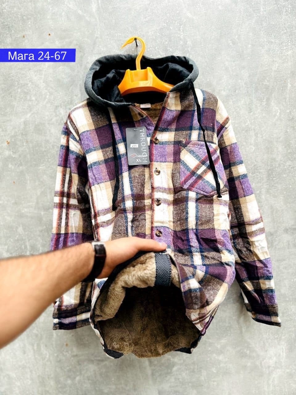 рубашка в клетку с капюшоном,рубашка с капюшоном,теплая рубашка,рубашка на меху,клетчатая рубашка с капюшоном
