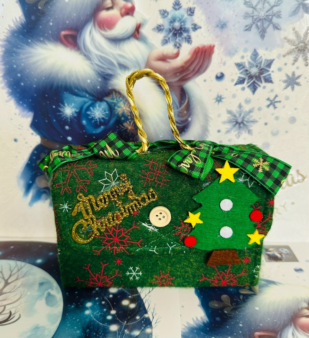 сумочка новогодняя,подарок новогодний,детские новогодние подарки,новогодняя упаковка портфельчик,новогодняя упаковка