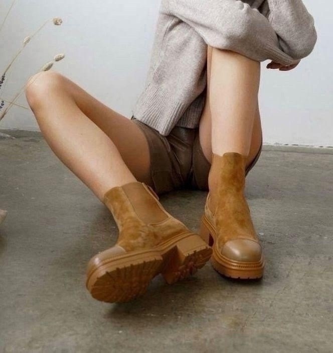 ,стильная ,ботинки женские, повседневные,челси ботинки