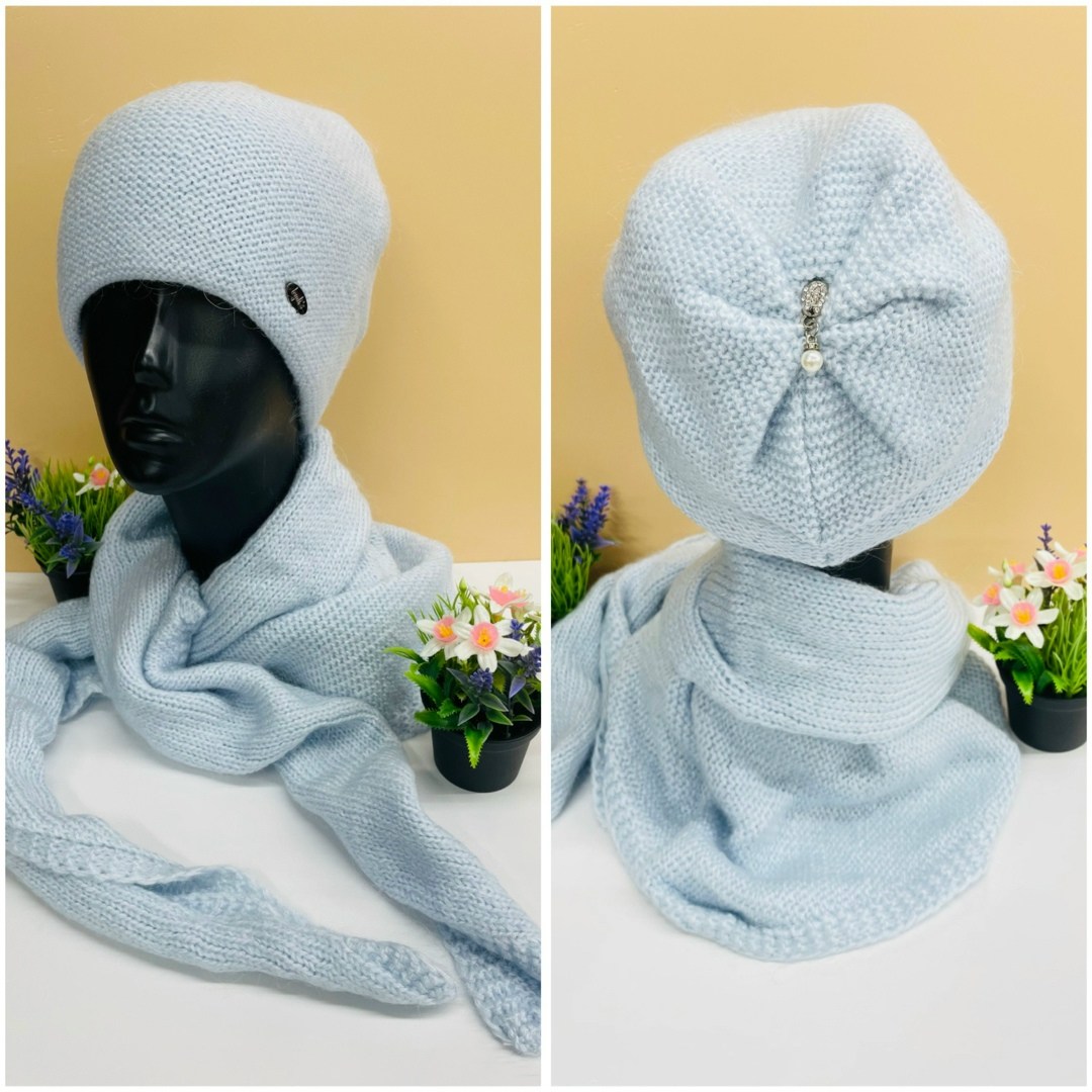 комплект шапки,комплект женский вязаный,женский комплект шапка,комплект вязаный,комплект шапка платок