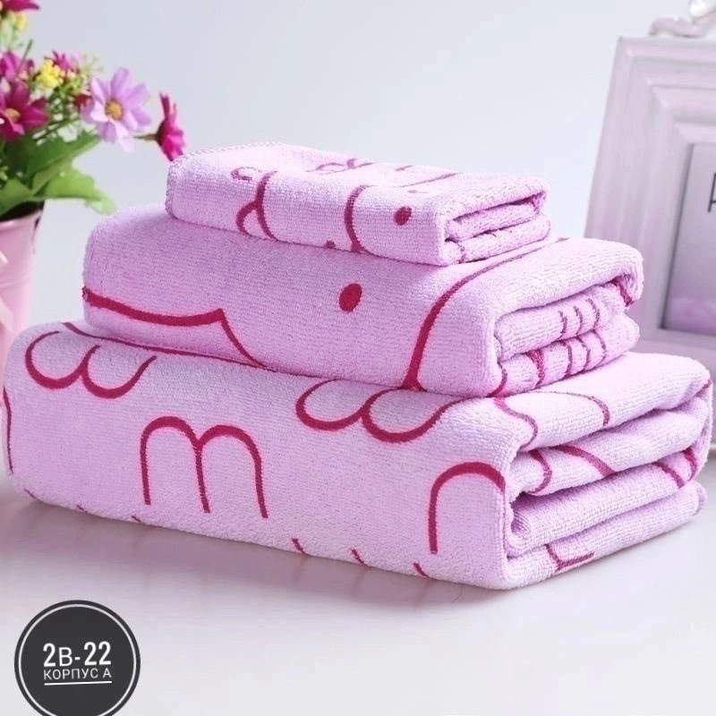набор банных полотенец,набор полотенец из микрофибры,наборы полотенец,полотенца микрофибра,полотенца банные 3 шт