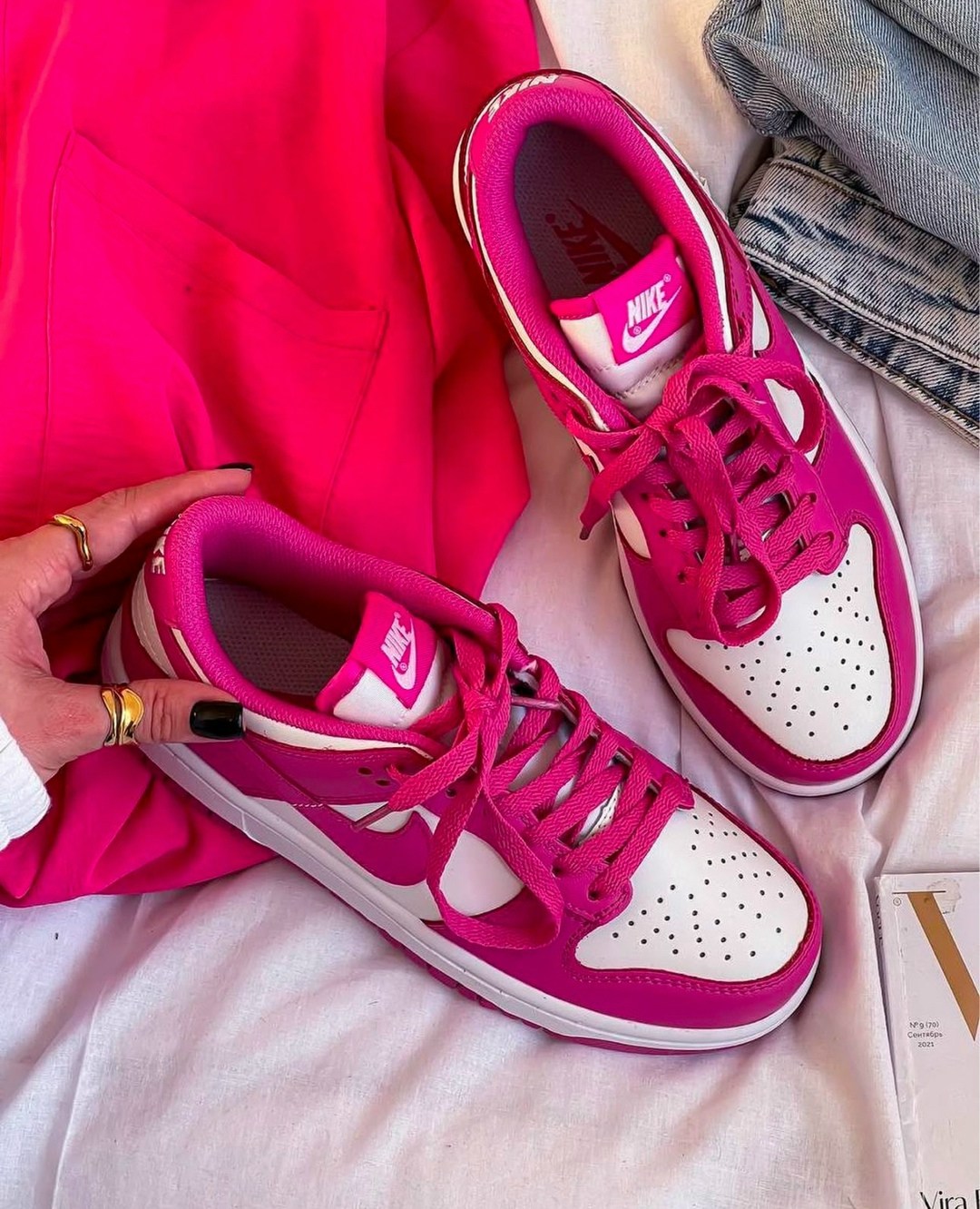 nike dunk low active fuchsia, женская,dunk low nike, кроссовки,nike dunk low pink