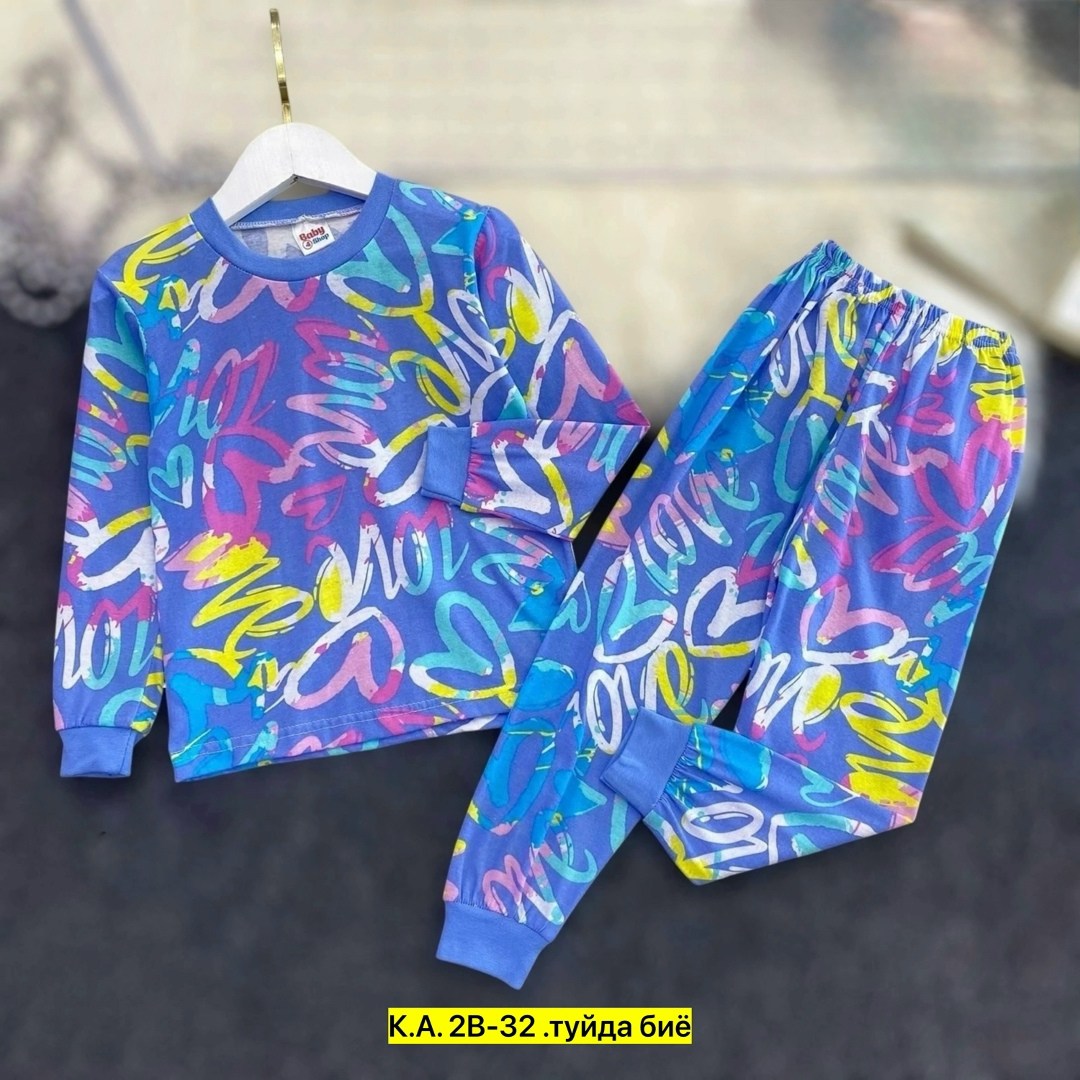 пижама детская,пижама для девочек,комплект пижама,пижама с клубникой детский,пижама для детей