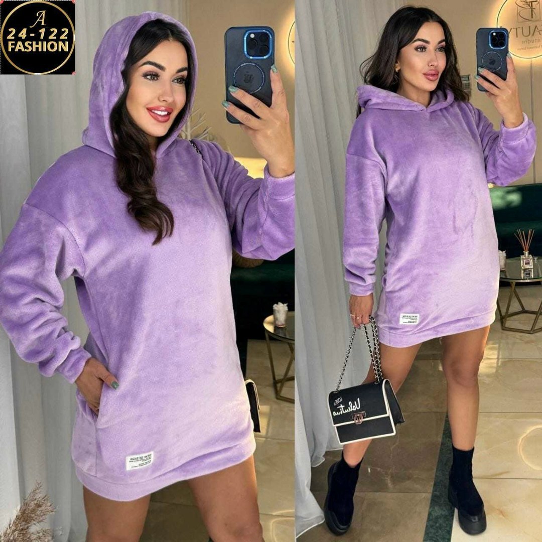 платье худи из велюра,платье теплое с капюшоном,платье туника теплая,платье туника с капюшоном,теплая туника