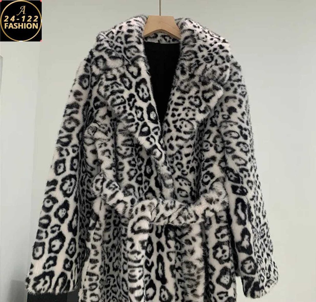 пальто из искусственного меха,пальто из искусственного меха с леопардовым,меховое пальто женское,шуба леопардовая,модное пальто