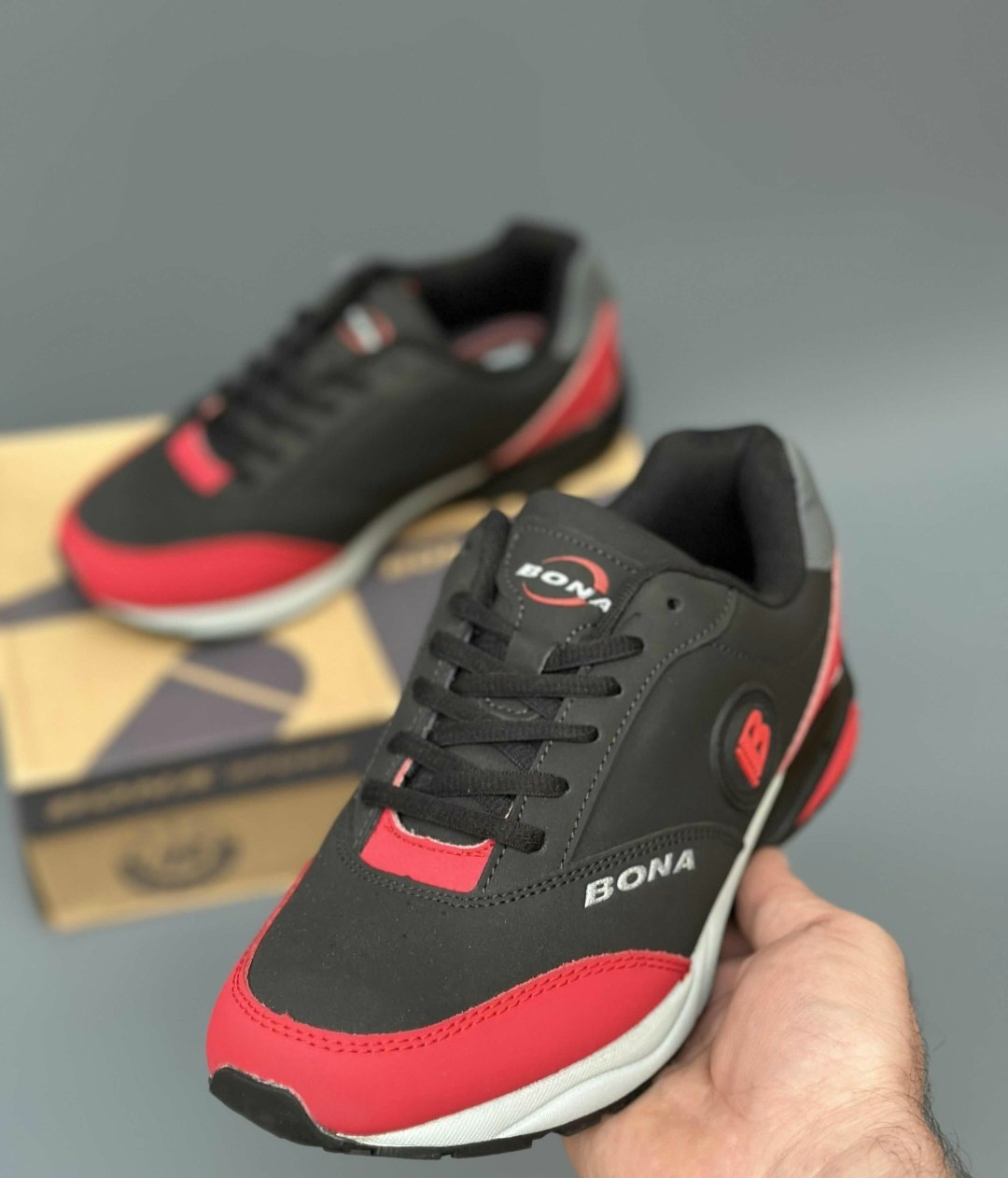 кроссовки,кроссовки bona,кроссовки бона красно черные,кроссовки мужские bona 757а,кроссовки мужские bona