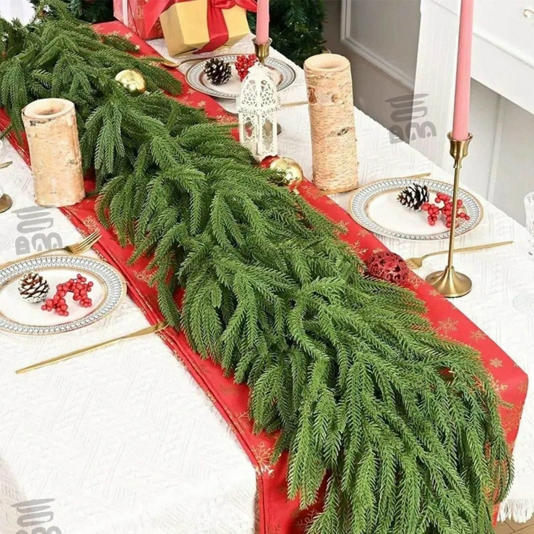 рождественская гирлянда,еловая гирлянда икеа,новогоднее украшение камина,праздничный декор,новогодние декор