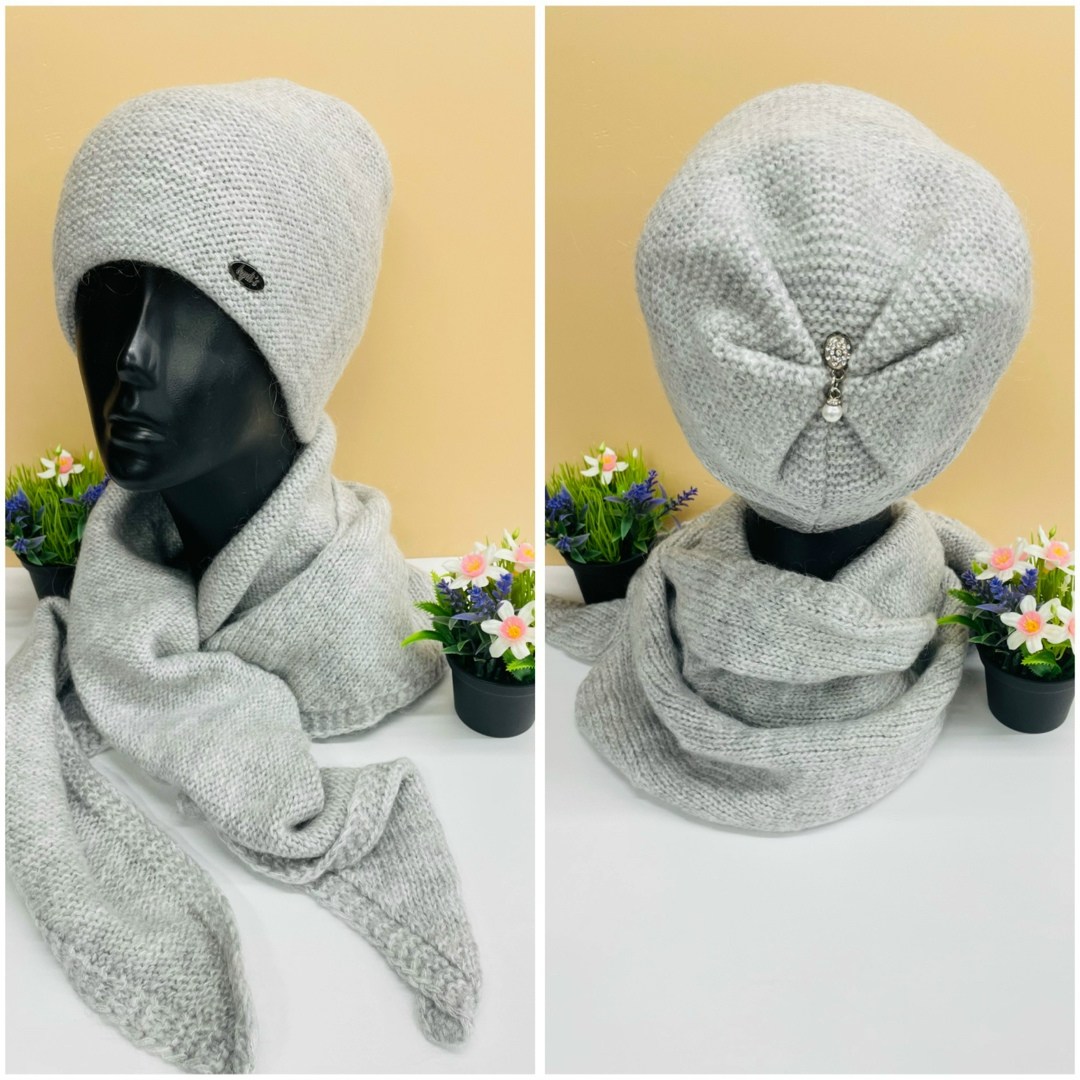 комплект шапки,комплект женский вязаный,женский комплект шапка,комплект вязаный,комплект шапка платок
