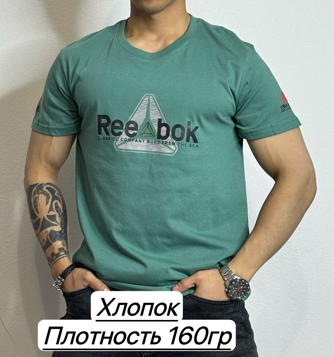 футболки для мужчин,мужская футболка,футболка мужская reebok,хлопок футболка,футболка рибок мужские