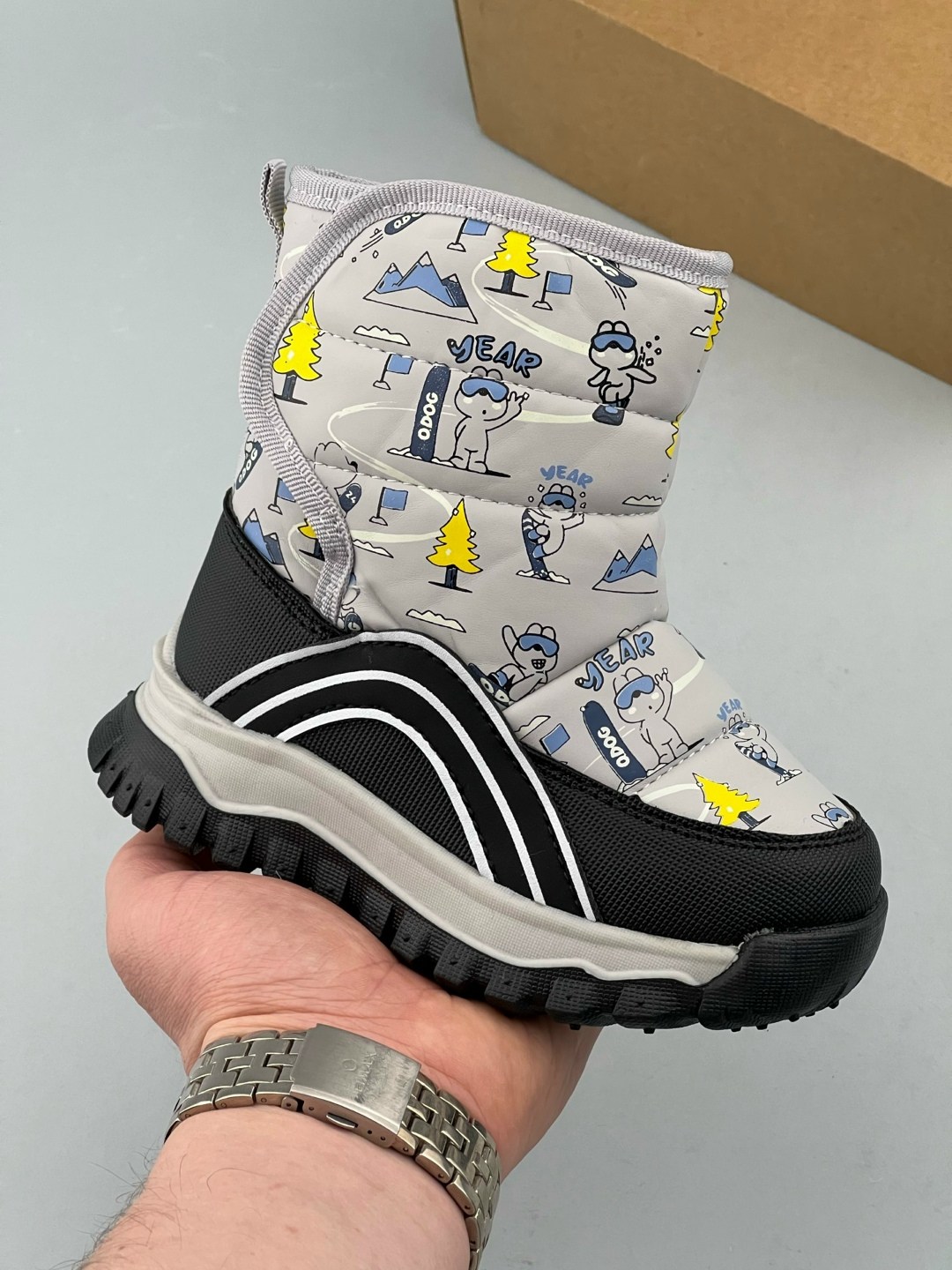 дутики нордман детские,сноубутсы детские,детские дутики,ortotex сноубутсы 17 серый,