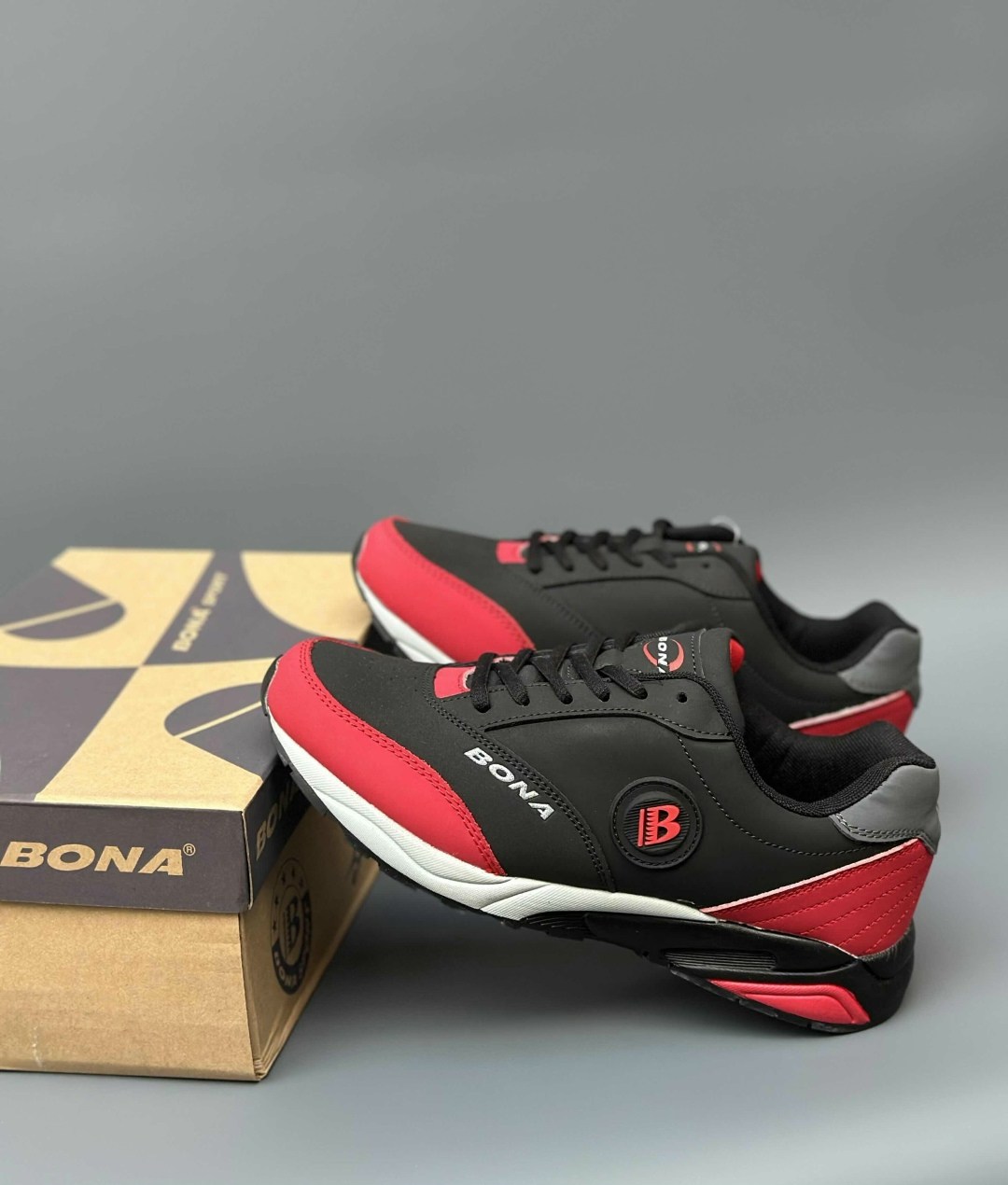 кроссовки,кроссовки bona,кроссовки бона красно черные,кроссовки мужские bona 757а,кроссовки мужские bona