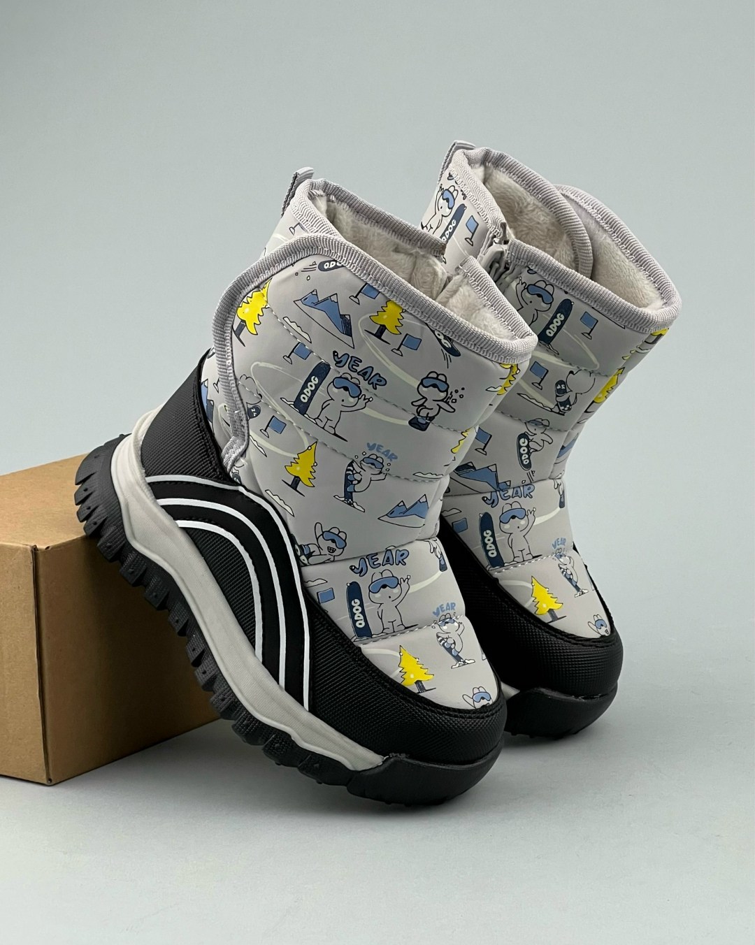 дутики нордман детские,сноубутсы детские,детские дутики,ortotex сноубутсы 17 серый,